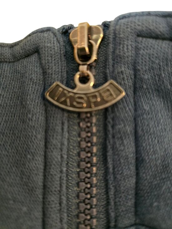 Vintage Ixspa Blue & Black Full Zip Jacket Lion Embroidery Mens Size L - Picture 7 of 12